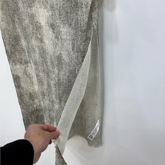 NWT Eileen Fisher Printed Sheer Hemp Tunic XS grey natural bone color - Picture 7 of 7